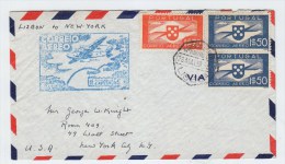 Portugal LISBON/NEW YORK FIRST FLIGHT COVER 1939 - Covers & Documents