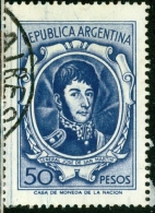 ARGENTINA, 1955, COMMEMORATIVO, GENERALE SAN MARTIN, FRANCOBOLLO USATO, Michel 631 - Usati