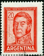 ARGENTINA, 1967, COMMEMORATIVO, GENERALE SAN MARTIN, FRANCOBOLLO USATO, Michel 957 - Usati