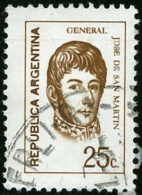 ARGENTINA, 1971, COMMEMORATIVO, GENERALE SAN MARTIN, FRANCOBOLLO USATO, Michel 1082 - Usados