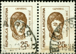 ARGENTINA, 1971, COMMEMORATIVO, GENERALE SAN MARTIN, FRANCOBOLLO USATO, Michel 1082 - Gebraucht