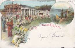 BADEN BADEN-GRUSS AUS- LITHO-DOS UNIQUE-29.05.1899 !!!RRR-TB - Karlsruhe