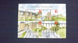 Grossbritannien 1210/3 Block 5, **/mnh, Baudenkmäler Der Industriellen Revolution - Blocks & Kleinbögen