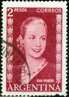 ARGENTINA, 1952, COMMEMORATIVO, EVA PERON, FRANCOBOLLO USATO, Michel 601 - Oblitérés