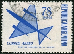 ARGENTINA, 1967, POSTA AEREA, AIRMAIL, FRANCOBOLLO USATO, Michel 986 - Usati