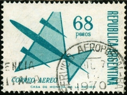 ARGENTINA, 1967, POSTA AEREA, FRANCOBOLLO USATO, Michel 985 - Usati