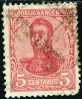 ARGENTINA, 1908-1909, COMMEMORATIVO, SAN MARTIN, FRANCOBOLLO USATO, Scott 149 - Gebraucht
