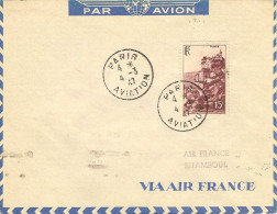 AIR FRANCE Voyage D´études Ligne Paris-Istanbul 04/03/47 Enveloppe Spéciale Air France - Primi Voli