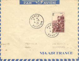 AIR FRANCE Voyage D´études Ligne Paris-Istanbul 04/03/47 Enveloppe Spéciale Air France - First Flight Covers