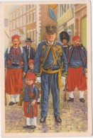 Chromo : Fosses - Soldats Marche Saint-Feuillien - Folklore Belge Côte D'or N° 43 (chocolat) - Fosses-la-Ville
