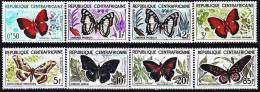 CENTRAFRIQUE: PAPILLONS (Yvert 4/11) Serie Complete -- MLH * - Papillons