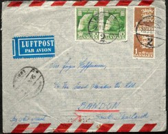 Denmark Letter To Thailand By Air Mail  København 2.   28-9-1953  ( Lot 4488 ) - Briefe U. Dokumente