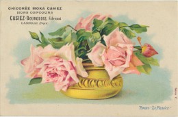 CPA Fleurs - Vase De Roses - Chicorée Moka Casiez Hors Concours CASIEZ-BOURGEOIS Cambrai - Altri & Non Classificati