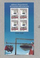 Greenland Sheet.    50th Anniv Of Women`s Society  # 419 # - Blocks & Sheetlets