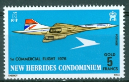 British New Hebrides 1976 First Commercial Flight Of Concorde MNH** - Lot.3237 - Unused Stamps
