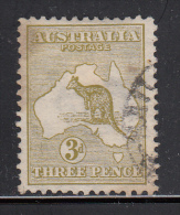 Australia Used Scott #5a 3p Kangaroo And Map, Die II - Stain - Usati