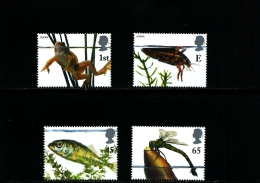 GREAT BRITAIN - 2001  POND LIFE/EUROPA  SET  MINT NH - Unused Stamps