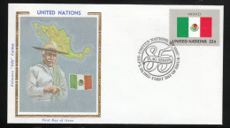 UN New York 1985, FDC 2, Flaggen D. Mitgliedsstaaten, Kaktus  / UN New York, FDC 2, Flags Of Member States, Cactus - Cactus