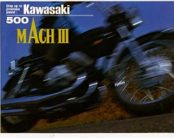 KAWASAKI 500 MACH III 1970 Depliant Originale Moto Genuine Motorcycle Brochure Prospekt - Motorräder