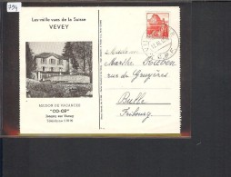 SUISSE - CARTE LETTRE EN TROIS VOLETS  - VEVEY, MAISON COOP JONGNY - Storia Postale