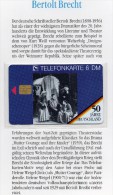 50 Jahre Deutschland TK O 1036/96 ** 36€ Telefonkarten Schriftsteller Bertold Brecht Theatre-writer Tele-card Of Germany - O-Series: Kundenserie Vom Sammlerservice Ausgeschlossen