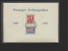 Deutsches Reich Danzig  Gestempelt  Block 3  Leistungsschau Katalog   110,00 - Used