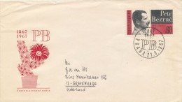 Czechoslovakia / First Day Cover (1967/17) Praha: 100 Anniversary Of The Birth Of Petr Bezruc - To NL (I7982) - Cactus