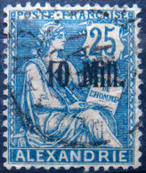 ALEXANDRIA 1921 10m On 25c Human Rights USED SG44 CV£6.25 - Used Stamps