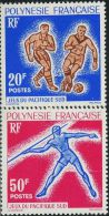 FN1173 Polynesia 1963 Football And Javelin 2v MNH - Neufs