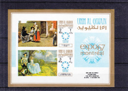 Exposition Universelle De Montreal 1967 - Umm Al Qiwain - Peintures - Mi Bloc 11 B ** - MNH - NON Dentelé - 1967 – Montreal (Canada)