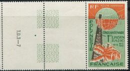 FN1204 Polynesia 1965 Broadcast Tower 1v+labal MNH - Ungebraucht