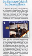 50 Jahre Deutschland TK O 2283/94 ** 30€ Telefonkarten Ohnesorg-Theater Hamburg Heidi Kabel Theatre Tele-card Of Germany - O-Series: Kundenserie Vom Sammlerservice Ausgeschlossen