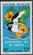 FN1217 Polynesia 1974 Environmental Birds And Fish 1v MNH - Unused Stamps