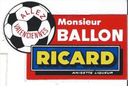 Autocollant Années 80 Monsieur Ballon Ricard Allez Valenciennes - Autocollants