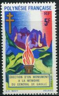 FN1228 Polynesia 1971 Charles De Gaulle Monument Torch 1v MNH - Nuovi