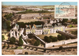Thouars (79) Vue Aerienne - Le Chateau ( Timbre Philatelique ) - Thouars