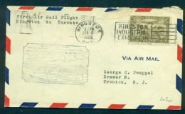 Canada. 1929.  KINGSTON - TORONTO. - Erst- U. Sonderflugbriefe