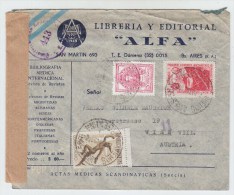 Argentina/Austria CENSORED ADVERTISING COVER 1949 - Brieven En Documenten