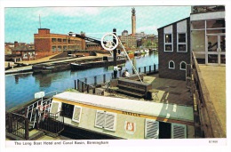 RB 995 - Postcard - The Long Boat Hotel & Canal Basin - Birmingham Warwickshire - Birmingham