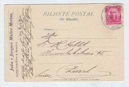 Brazil/Switzerland POSTCARD 1907 - Cartas & Documentos