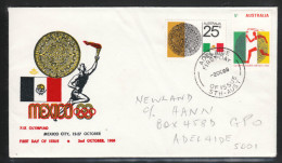 Australien1968. FDC 1, Olymp. Sommerspiele Mexiko, Kaktus / Australia 1968, FDC 1, Olymp. Summer Games Mexico, Cactus - Sukkulenten