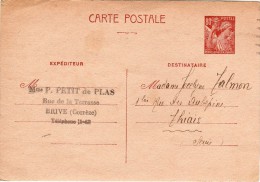 N° 431CP2  - OB  - Type Iris  431 - - Enveloppes Types Et TSC (avant 1995)