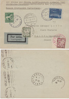 FIRST NIGHT FLIGHT ERSTER NACHTFLUG PREMIER VOL DE NUIT 1930 SWEDEN - GERMANY -  FRANCE -  Tax Stamps - First Flight Covers