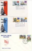3 FDC's British Virgin Islands (1976 & 1991) - Iles Vièrges Britanniques