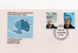 Pli E 1° Jour Du 10/2/1983 ( Sir Douglas Mawson ) - FDC