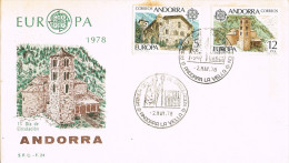 10808. Carta F.D.C. ANDORRA Española 1978. Tema Europa - Lettres & Documents
