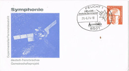 10809. Carta Entero Postal FEUCHT (Alemania Berlin) 1974.  Symphonie. Space. HELIOS - Cartes Postales Privées - Oblitérées