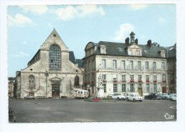 CPM - Bernay - L´Abbatiale - L´Hotel De Ville - Place J Daviel - Bernay