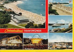 6405- POSTCARD, LUBECK TRAVEMUNDE- SEA TOWN, BEACH, CASINO, MUSIC PAVILION, HARBOUR, SHIPS - Lübeck-Travemünde