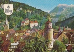 6453- POSTCARD, FELDKIRCH- MEDIAEVAL TOWN, SCHATTENBURG CASTLE, TOWER, PANORAMA, MOUNTAINS - Feldkirch